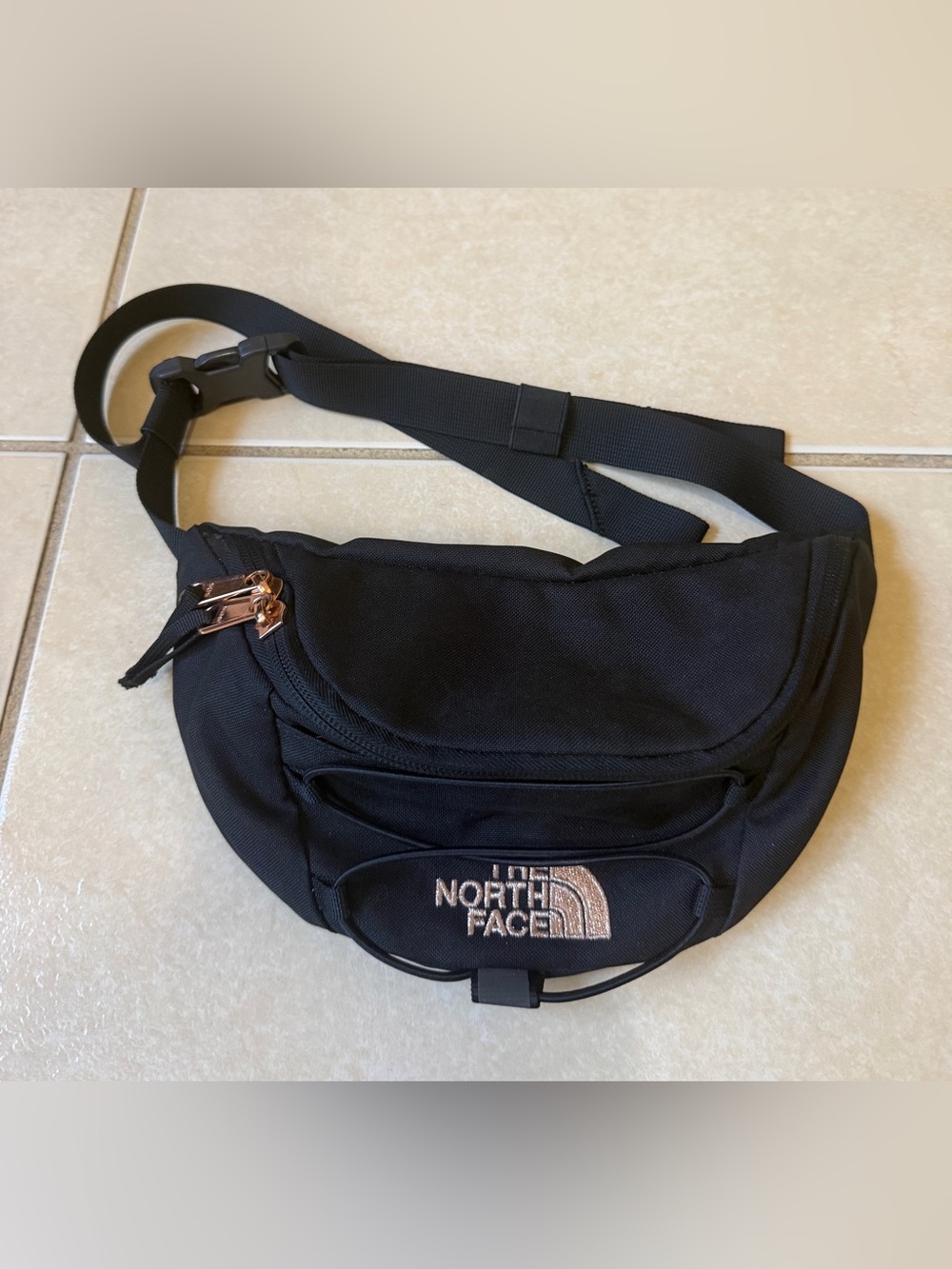 The North Face Black Rose Gold Jester Lumbar Pack Fanny Pack Waist Bag